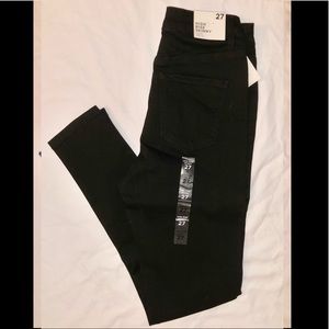 Black High Rise Skinny Jeans Size 27